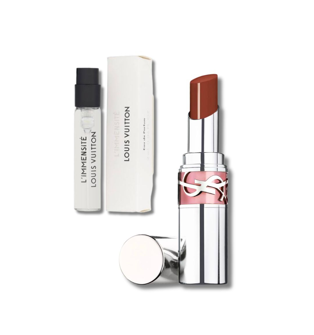 Bundling Set D YSL Loveshine 122 Caramel Swirl+LV Vial 2ml - L'Immensite